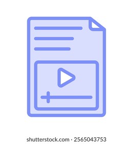 Video Format duotone line icon , vector, pixel perfect, illustrator file