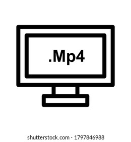 Video Format icon or logo isolated sign symbol vector illustration - high quality black style vector icons
