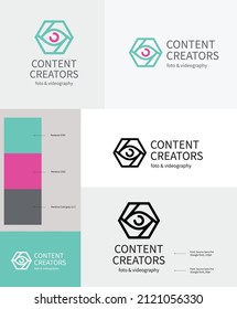 Video foto production company logo, graphic identity, branding