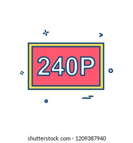 Video frame icon design vector