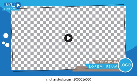 video frame landscape dimension 16:9 overlay on transparent background compatible with any platform