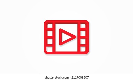 video frame realistic icon. 3d vector illustration. Isolated line color pictogram. Transparent shadows