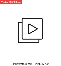 
Video gallery, media symbol vector icon. Elements for mobile concepts and web apps.