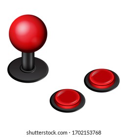 Video Game Arcade Control Stick With Buttons