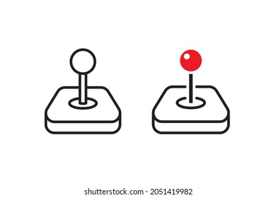 video game arcade joystick gamepad line art vector icon for websites