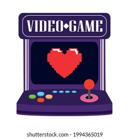 video game arcade pixel heart