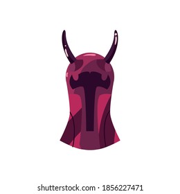 video game armor helmet in white background vector illustration design