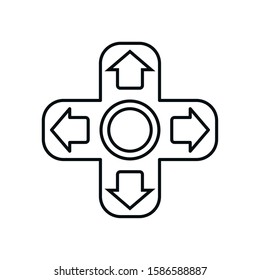 video game arrows button control vector illustration design
