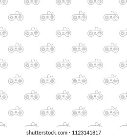 Video game background from line icon. Linear vector pattern