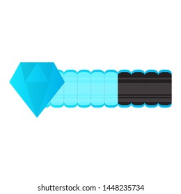 Video game bar with a diamond - Vector