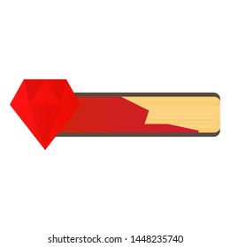 Video game bar with a diamond - Vector