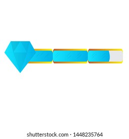 Video game bar with a diamond - Vector