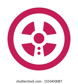 video game car wheel control vector illustration design