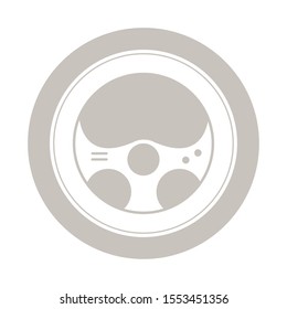 video game car wheel control vector illustration design