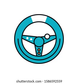 video game car wheel control vector illustration design