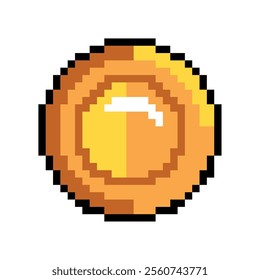 video game coin pixelated isolated