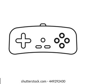 Video game concept represented by control icon. isolated and flat illustration 