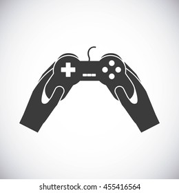 Video game concept represented by game control icon. Isolated and flat illustration. 