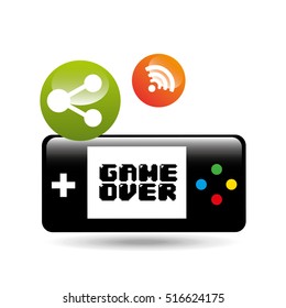 video game connection share icon design vector illustration eps 10