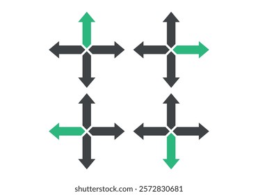 Video game console arrow control icon sheet