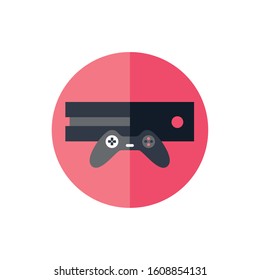 video game console and control isolated icon vector illustration design