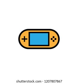 Video game console in flat design