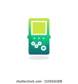Video game console flat icon, vector sign, Portable retro game console colorful pictogram isolated on white. Symbol, logo illustration. Flat style design