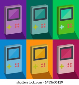 Video game console. gamepad vector illustration.