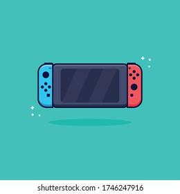 Video game console. gamepad vector illustration flat design. Flat Cartoon Style Suitable for Web Landing Page, Banner, Flyer, Sticker, Card, Background