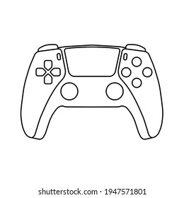 Video game console. gamepad vector illustration. Game controls for the future with a minimalist design, editable and replaceable.