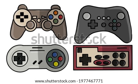 Video game console. gamepad vector illustration. Gamepad for game console.The joystick for the console.