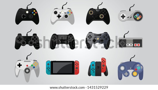 Video Game Console Gamepad Vector Illustration Stock Vector Royalty Free