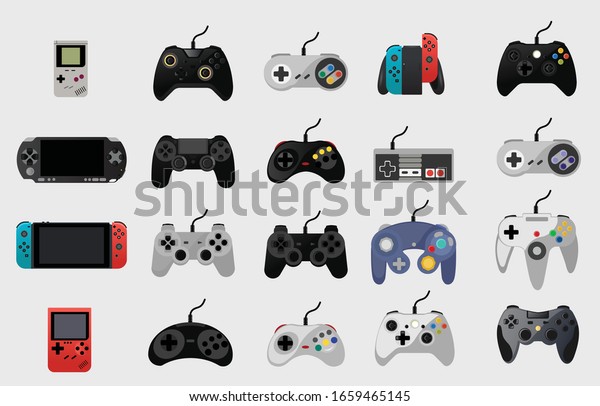 Video\
game console. gamepad vector illustration. -\
Vector