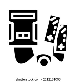 video game console glyph icon vector. video game console sign. isolated symbol illustration