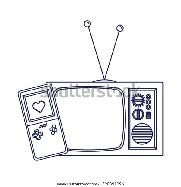 video game\
console handle and tv ninetys\
icon
