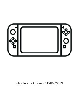 Video game console icon - Editable stroke