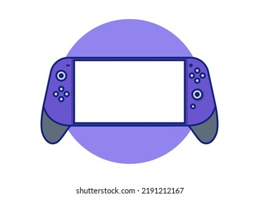Icono de consola de videojuegos. Una consola de juegos que se puede jugar en casa y en el momento.