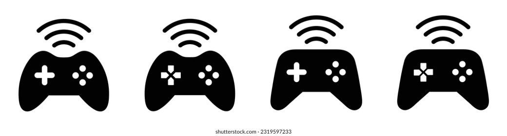 Video game console icon. Joystick icon. Gamepad icon, vector illustration