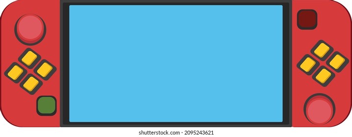 Video game console, illustration, vector on a white background.
