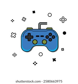 Video game, game console, joystick icon design