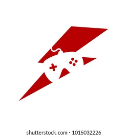 video game console joystick theme logo template vector
