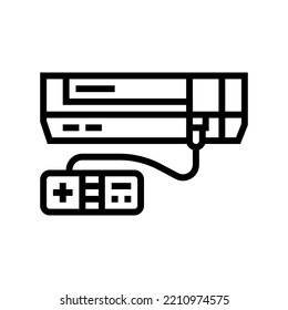 video game console line icon vector. video game console sign. isolated contour symbol black illustration