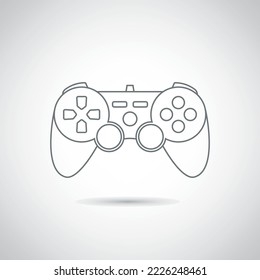 Diseño de ilustración plana de iconos de consola de videojuegos o de teclado de juegos. Arte vectorial del controlador de juegos.