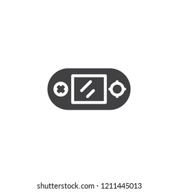 Video game console vector icon. filled flat sign for mobile concept and web design. Gamepad simple solid icon. Symbol, logo illustration. Pixel perfect vector graphics