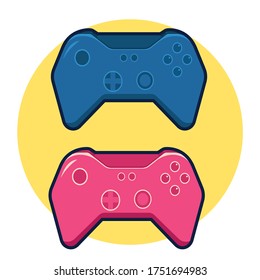 Video Game Console Vector Illustration. Flat Cartoon Style