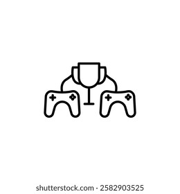 Video game contest icon Flat fill set collection
