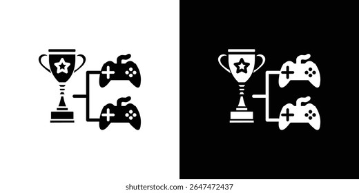 Ícone de concurso de videogame Vetor plano isolado em contorno