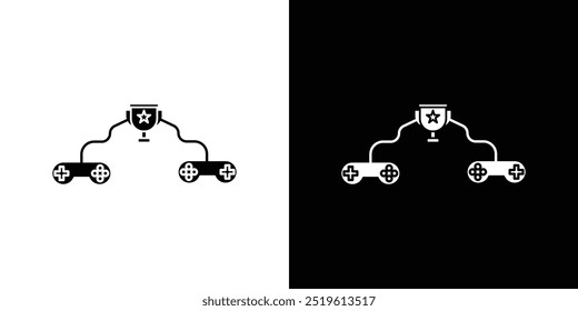 Video game contest icon linear logo isolated