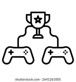 Video game contest icon simple flat icon vector symbol