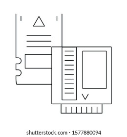 video game control and cartbridge vector illustration design